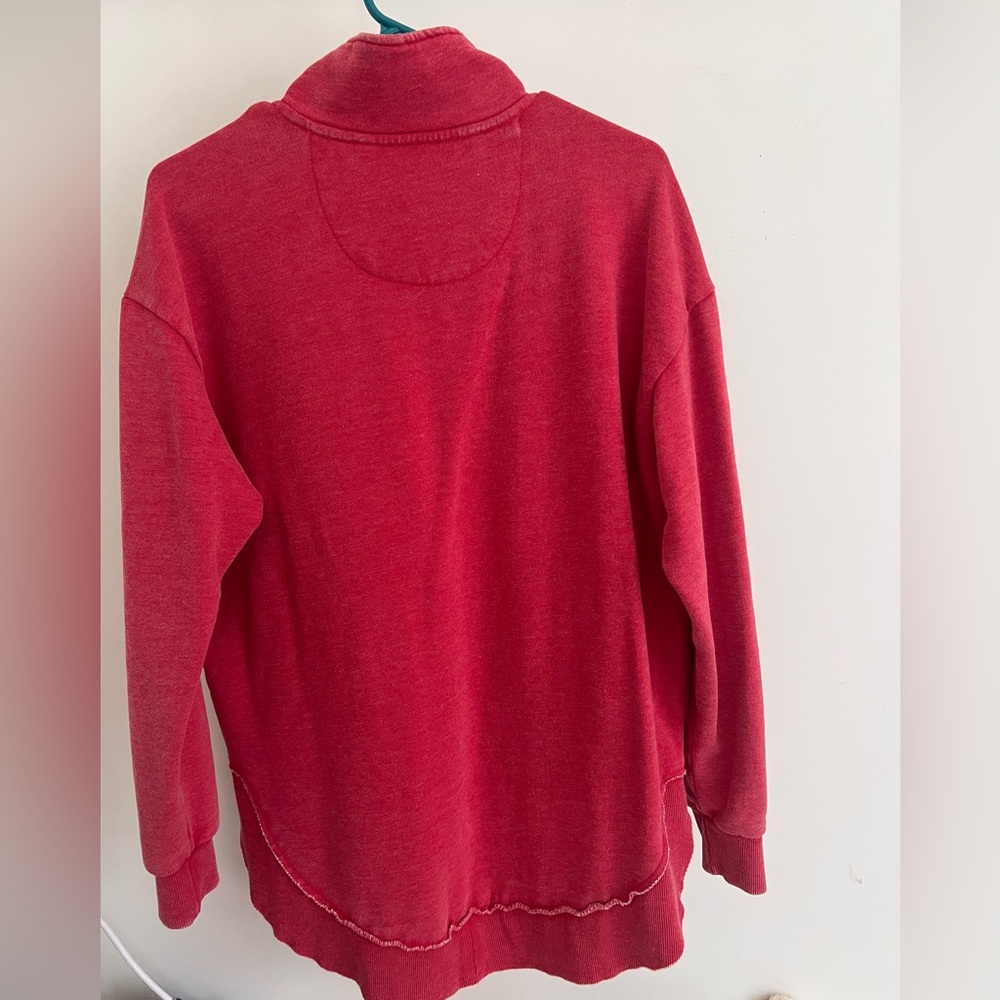 Alabama Crimson Tide Pressbox Red Quarter-Zip Sweatshirt - Picture 4 of 4
